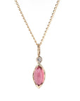 Zahava Gold Bezel-Set Marquise Pink Tourmaline "Talisman" Pendant