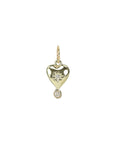 Zahava Gold Bezel-Set Pink Tourmaline "Byrdie Heart" Pendant