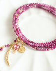 Zahava Gold Bezel-Set Pink Tourmaline "Byrdie Heart" Pendant
