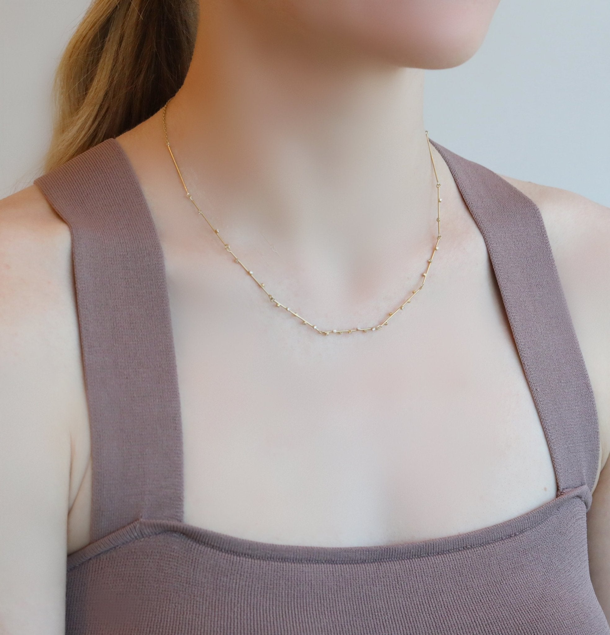 Kothari Gold "Grand Searchlight" Necklace with Diamond Details