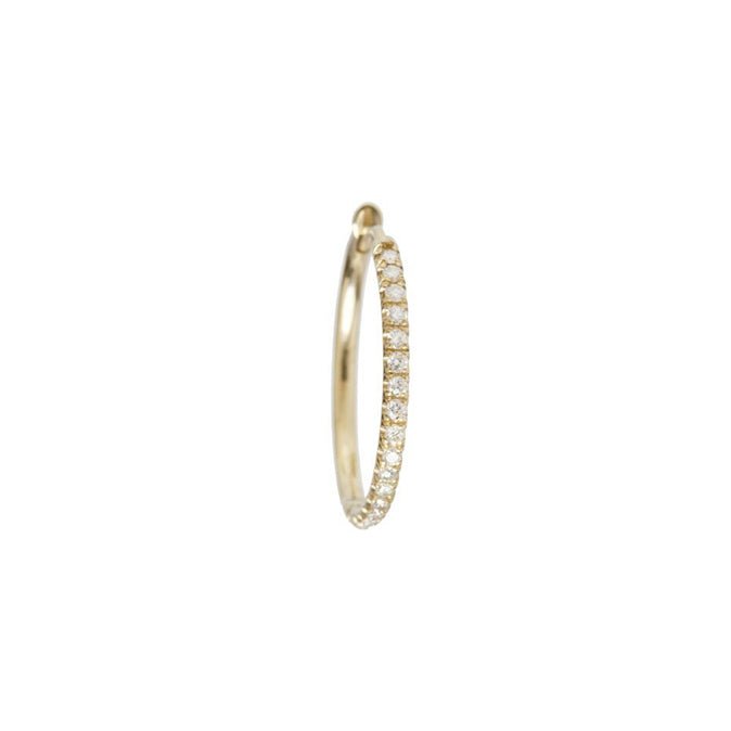 Gold Large Hinged Pave Diamond Hoop Earrings - Peridot Fine Jewelry - Zoe Chicco