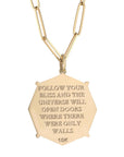 Zahava Gold Octagon "Bliss" Pendant with Marquise Diamond