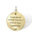 Gold Pave Diamond Compass Pendant with Diamond Inlay - Peridot Fine Jewelry - Zahava