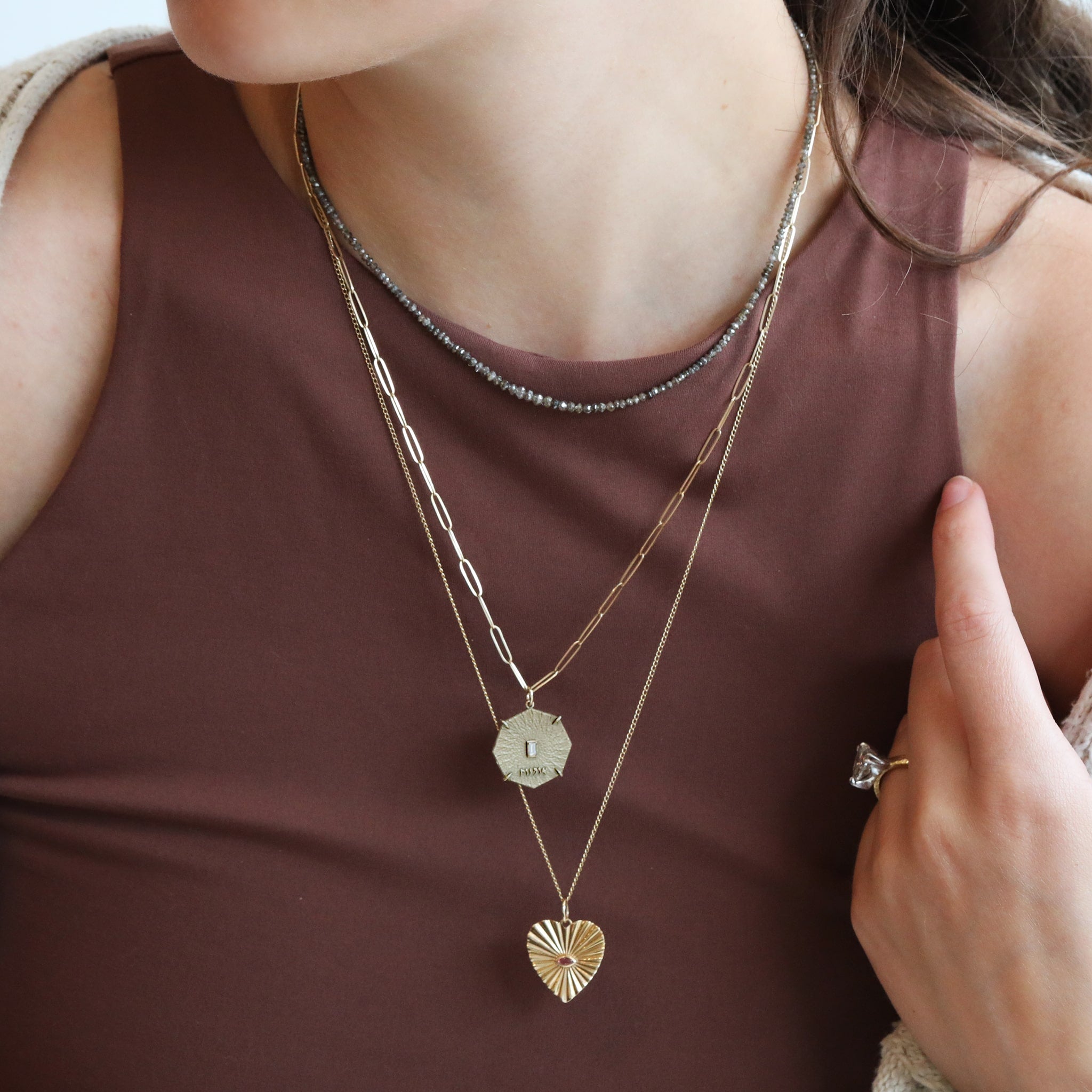 Zahava Gold "Penelope" Paperclip Chain in 20"