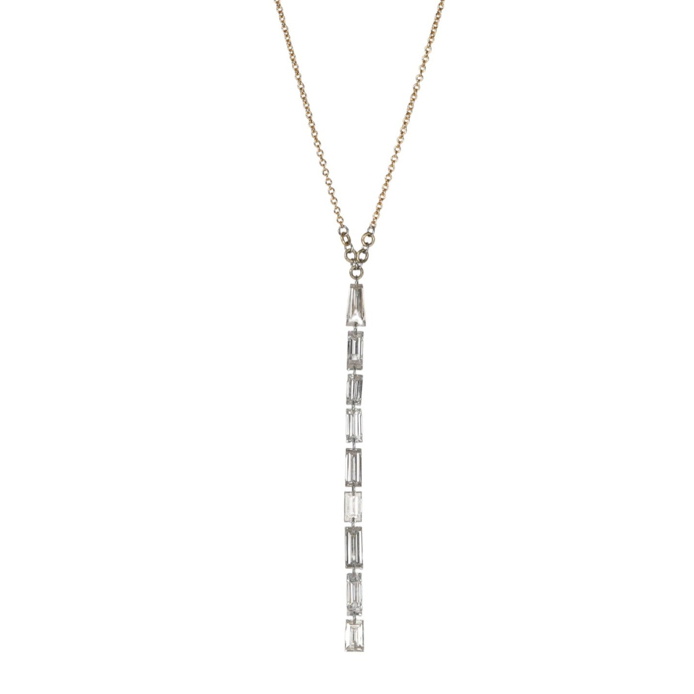 TAP by Todd Pownell Lariat Necklace With Baguette Diamonds