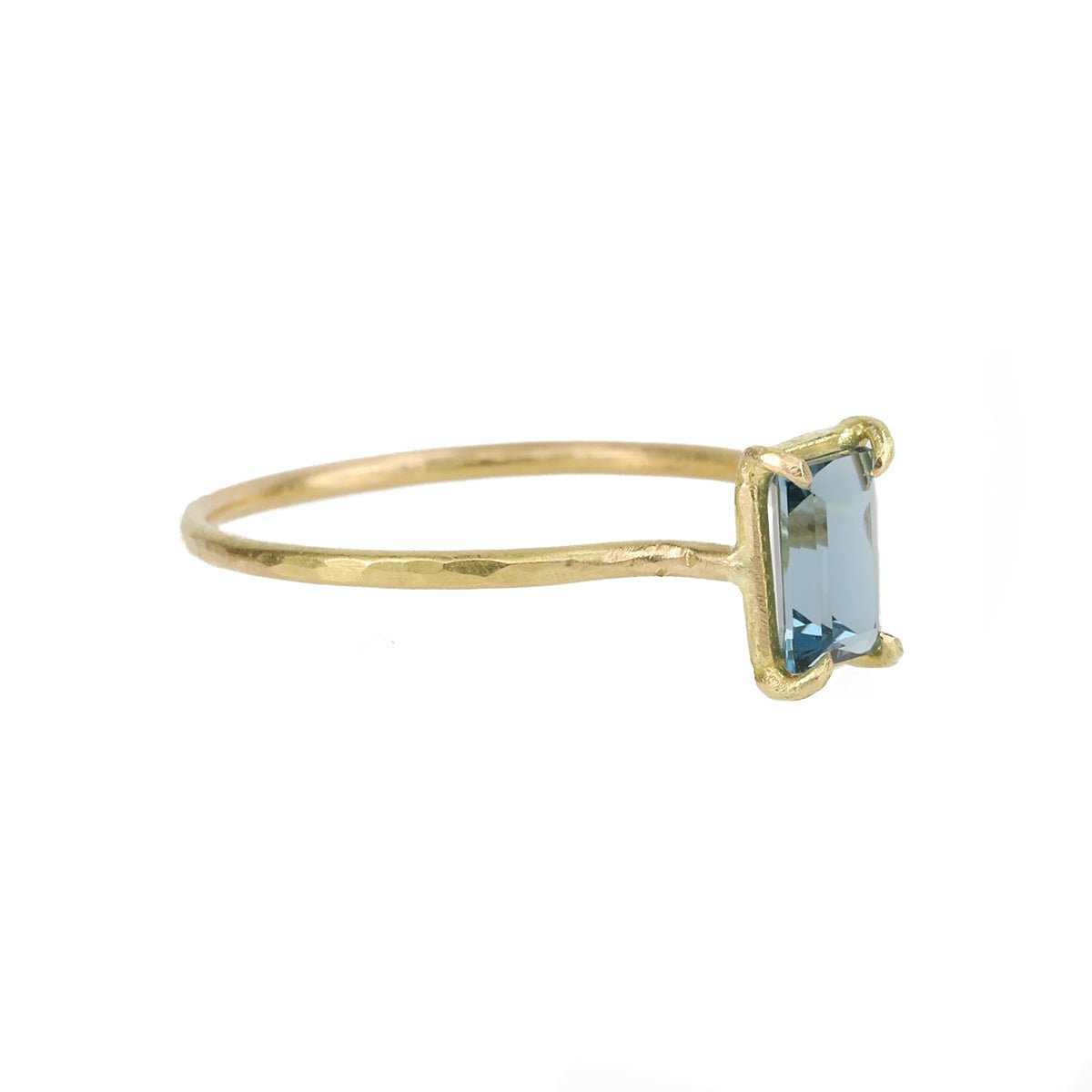 Rosanne Pugliese London Blue Topaz Baguette "Mini Gem" Ring