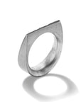 "Mara" Sterling Silver Carved Ring with Pointed Top Edge - Peridot Fine Jewelry - Sarah Macfadden