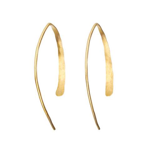 Medium Gold "Wishbone" Earrings