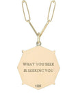 Zahava Octagon "Seek" Pendant with Center Pear and Pave Diamond Border