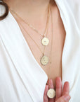 Zahava Octagon "Seek" Pendant with Center Pear and Pave Diamond Border
