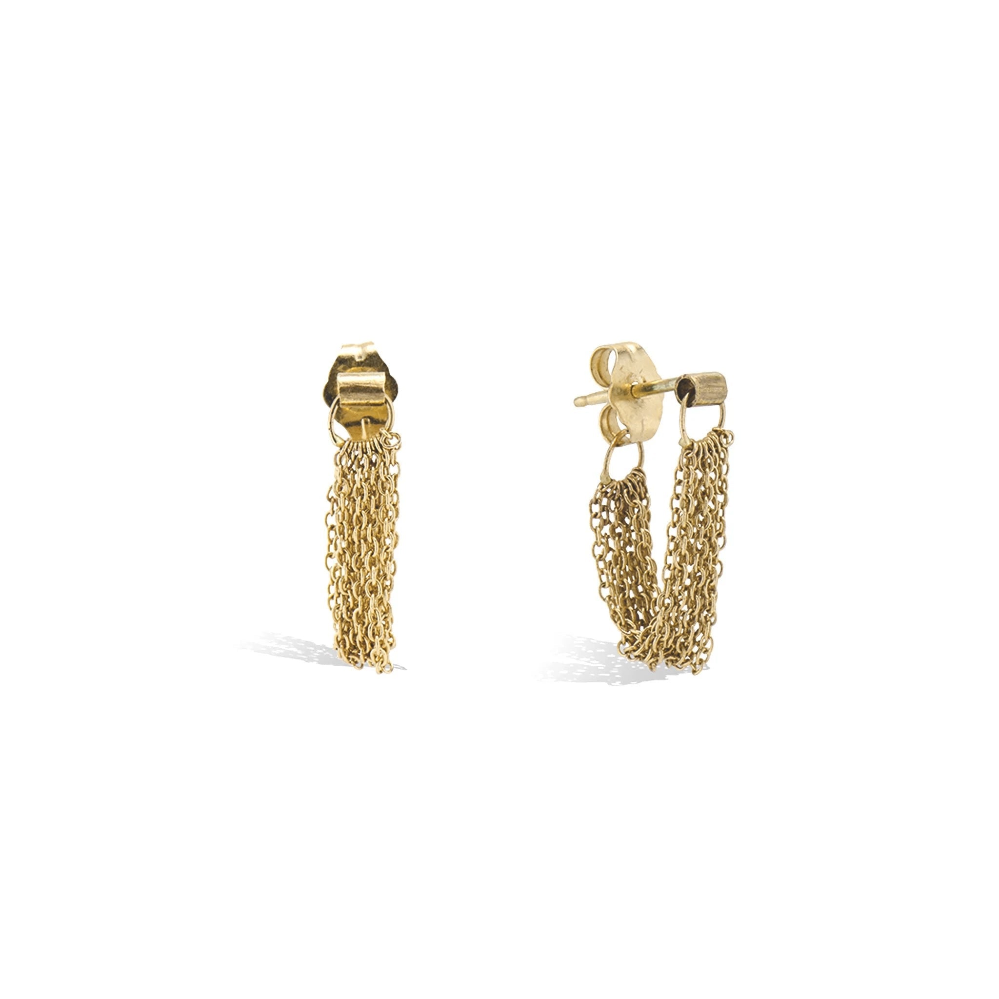 "Olivia" 14 Karat Yellow Gold Tassel Earrings - Peridot Fine Jewelry - Sarah Macfadden