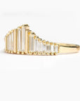 Artemer ORDER ONLY: 18K Gold Needle Baguette Diamond "Tiara" Ring