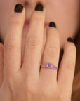 Artemer ORDER ONLY: Graduated Baguette Lilac Sapphire "Tiara" Ring