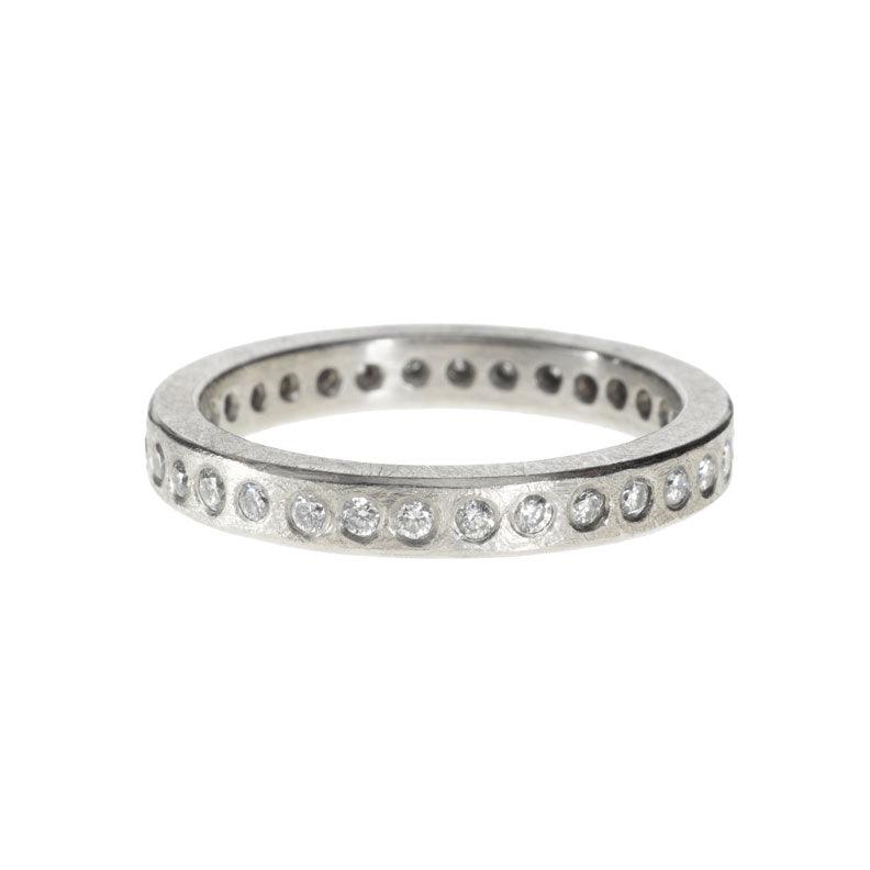 Todd Reed Palladium and Gypsy Set Diamond Ring