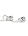 Pear Shaped Prong-Set Diamond Studs - Peridot Fine Jewelry - ILA