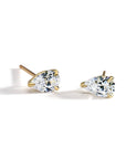 Pear Shaped Prong-Set Diamond Studs - Peridot Fine Jewelry - ILA