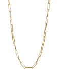 "Cary York" Gold Rectangular Link Necklace