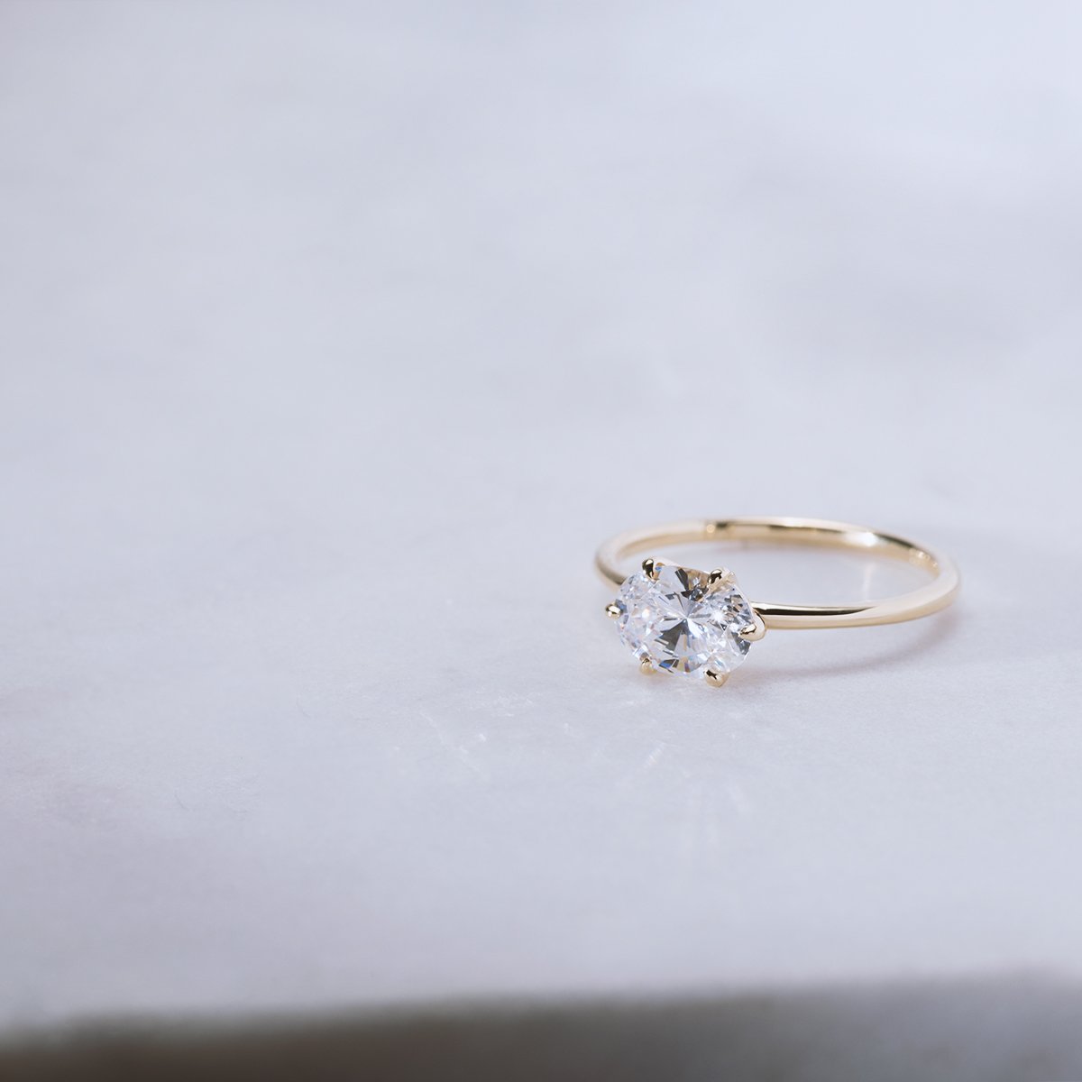 "Pixie" Hidden Halo 4-Prong Diamond Engagement Ring Mount with East/West Option - Peridot Fine Jewelry - ILA