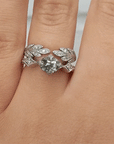 Cathy Waterman Platinum and Diamond "Antique" Prong-Set Ring