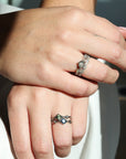 Platinum and Diamond "Antique" Prong-Set Ring - Peridot Fine Jewelry - Cathy Waterman