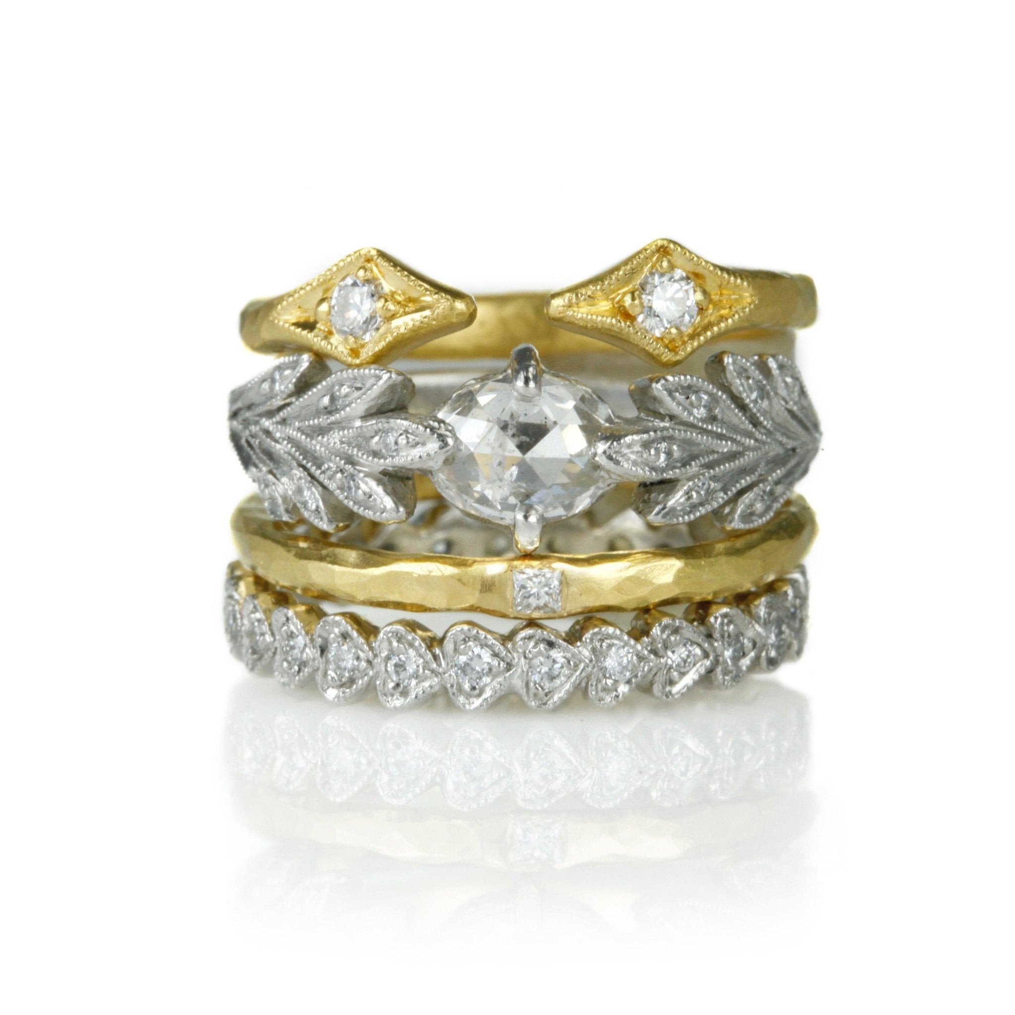 Cathy Waterman Platinum and Diamond "Continuous Heart" Ring