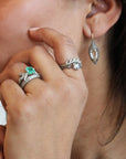 Cathy Waterman Platinum and Diamond Curved "Wheat" Band