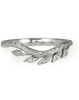 Cathy Waterman Platinum and Diamond Curved "Wheat" Band
