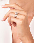 Platinum and Diamond Medium Eternity Band