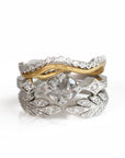 Cathy Waterman Platinum and Diamond "Open Leafside" Ring