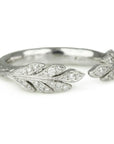 Cathy Waterman Platinum and Diamond "Open Leafside" Ring