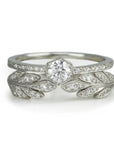 Cathy Waterman Platinum and Diamond "Open Leafside" Ring