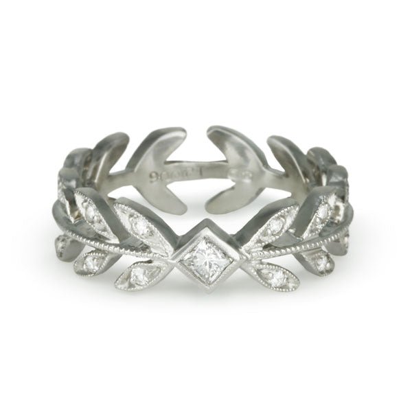 Cathy Waterman Platinum and Diamond "Wheat" Ring