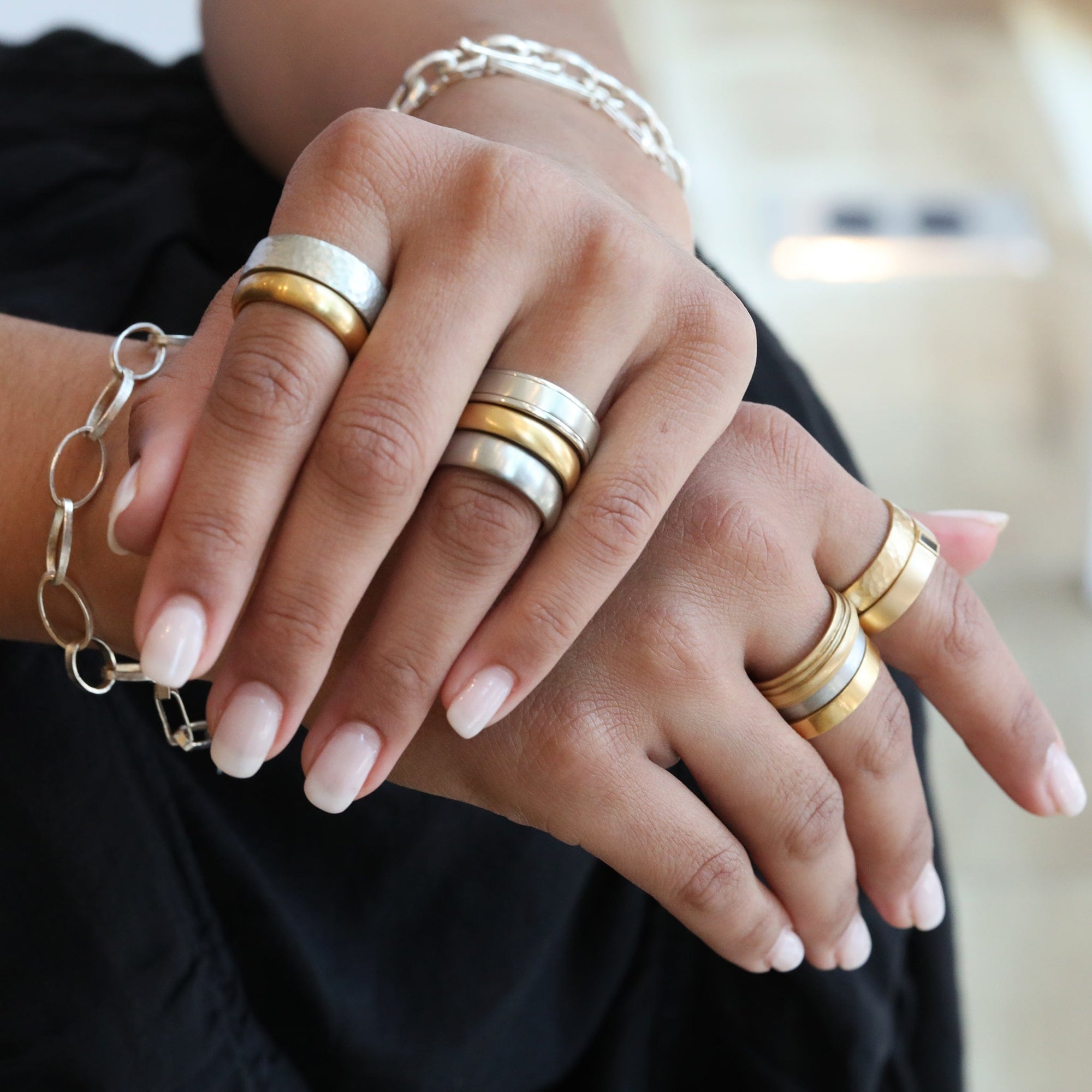 Yasuko Azuma Platinum Brushed Men's Band