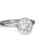 Mark Patterson Platinum Mount with Bezel-Set Center Stone