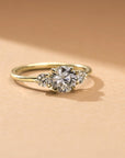 18K Yellow Gold 18K White Gold Platinum 18K Rose Gold Round 3 Stone Engagement Ring