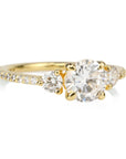 18K Yellow Gold Round, can be ordered with Oval, Pear, or Emerald Cut center