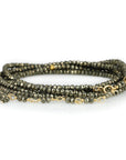 Pyrite Beaded Wrap Bracelet - Peridot Fine Jewelry - Anne Sportun