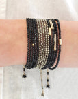 Pyrite Beaded Wrap Bracelet - Peridot Fine Jewelry - Anne Sportun