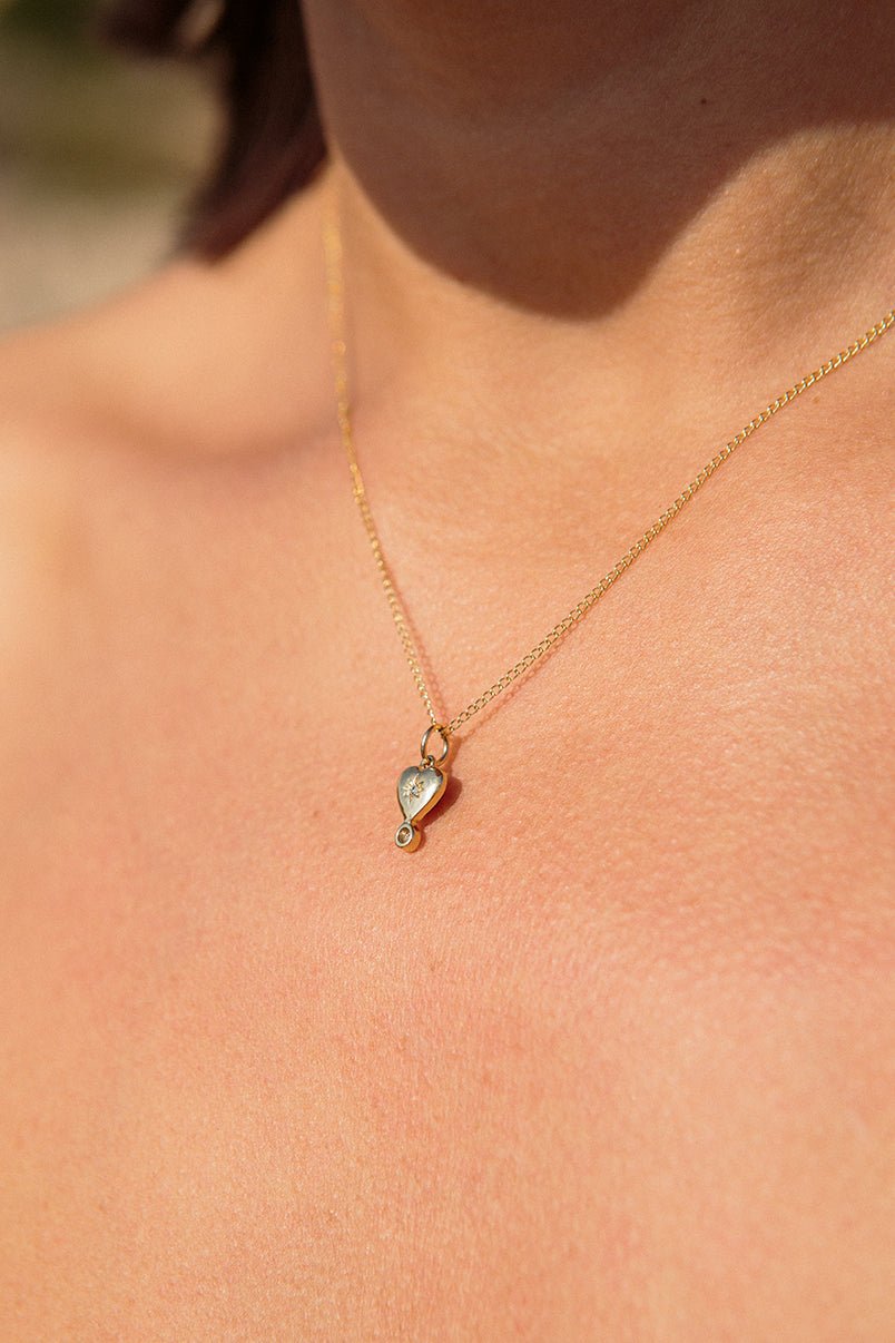 Zahava Reversible Green Tourmaline "Byrdie Heart" Pendant