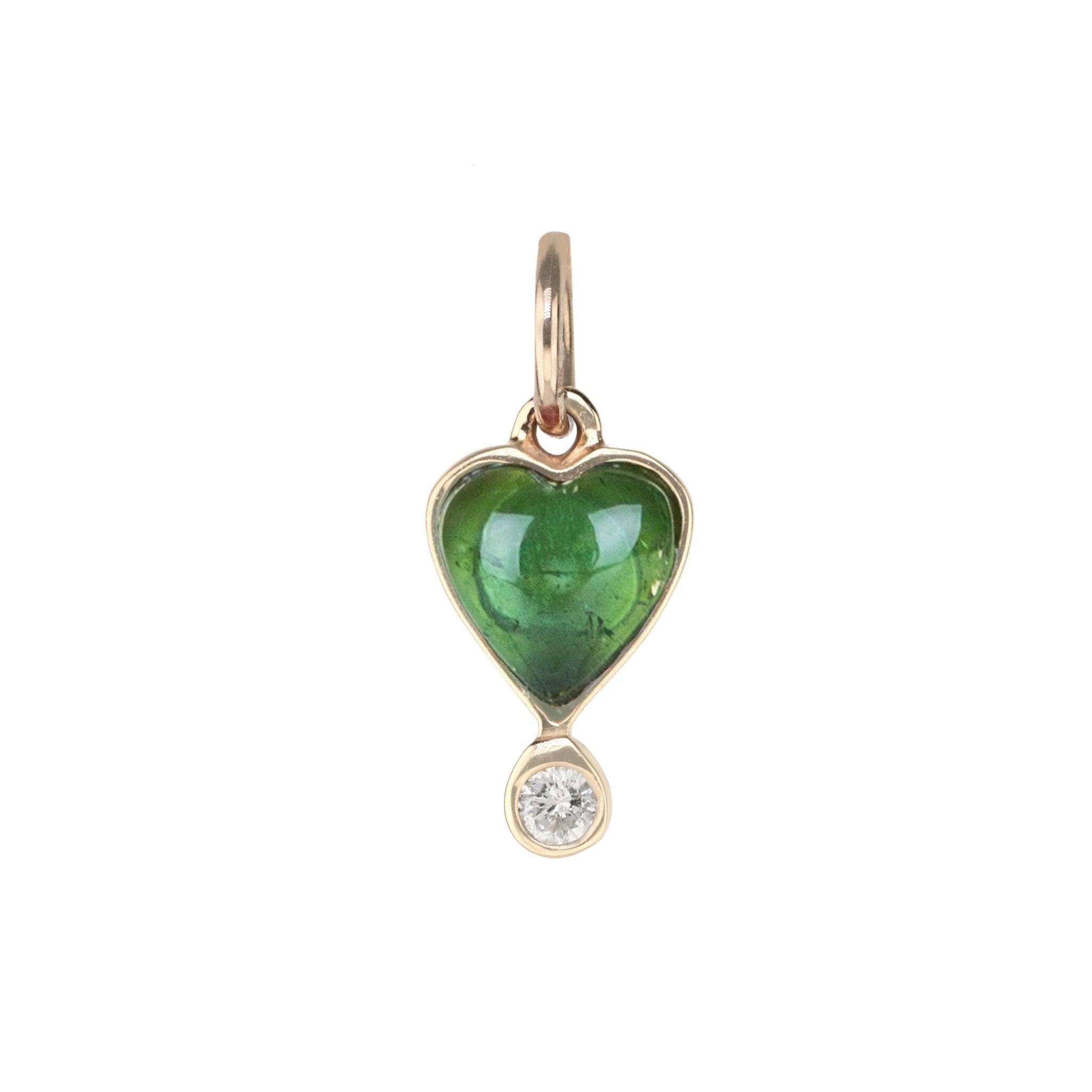 Zahava Reversible Green Tourmaline "Byrdie Heart" Pendant