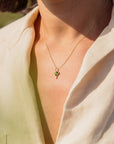 Zahava Reversible Green Tourmaline "Byrdie Heart" Pendant