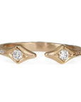 Cathy Waterman Rose Gold and Diamond "Double Arrow" Ring