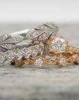Cathy Waterman Rose Gold Hexagonal Diamond Ring