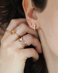 Cathy Waterman Rose Gold Hexagonal Diamond Ring