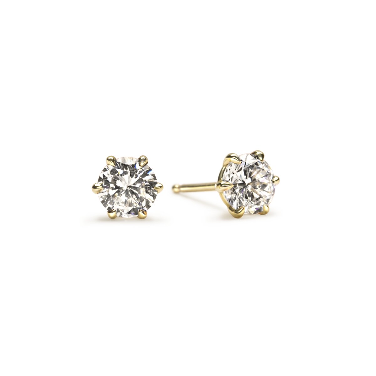 Round 6-Prong Diamond Stud - Peridot Fine Jewelry - ILA