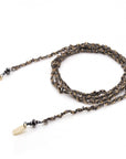 Ruthenium & Gold Vermeil Woven Wrap Bracelet - Peridot Fine Jewelry - Marie Laure Chamorel