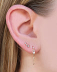 Celine Daoust Small Moonstone and Diamond Climber Earring