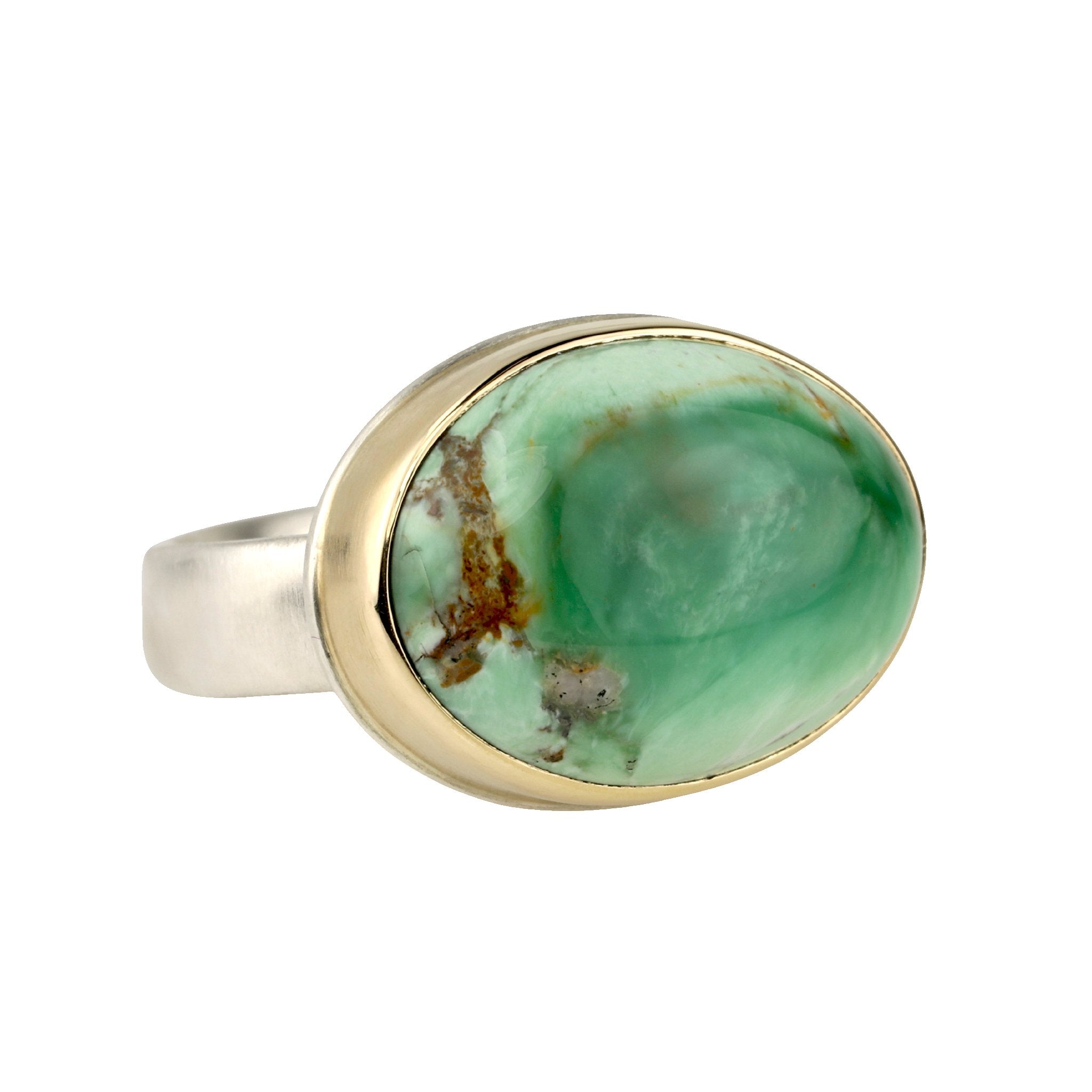 Jamie Joseph Smooth Oval Australian Variscite Ring
