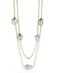 Caroline Ellen South Sea Keshi Pearl Station Necklace