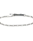 Sterling Silver Box Chain Bracelet with Handmade Toggle Closure - Peridot Fine Jewelry - Sarah Macfadden
